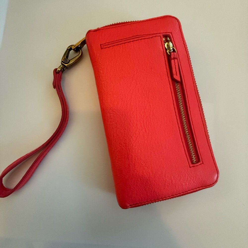 Fossil hot pink Wristlet Wallet with Zipper